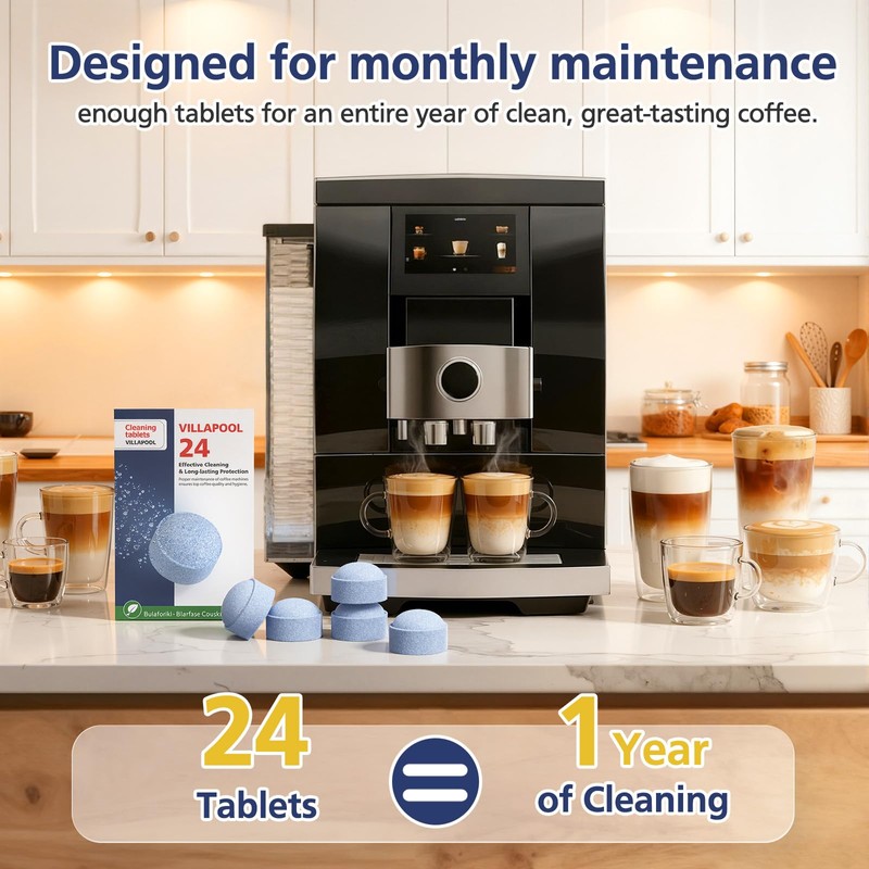 64308 Cleaning Tablet for Jura, 24 Tablets Coffee Machine Cleaning