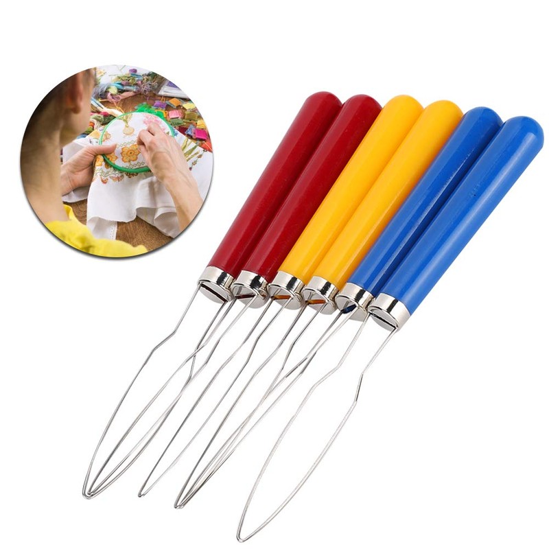Pack of 6 Wire Loop, Button Hook, Button Hook and
