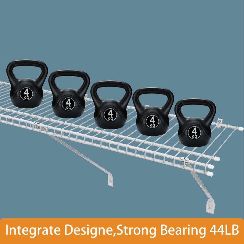 12-Inch Wire Shelving Support Bracket Set - Complete Hardware Kit