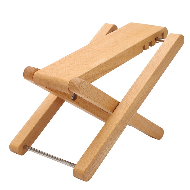 Guitar Foot Rest Adjustable Height 4 Position Foldable Solid Wood