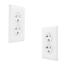 Mml&Go 2 contactos dúplex Eaton 20 Amp aterrizado color blanco, incluye placa rígida para su instalación, 125V, terminales de conexión para calibre #14 hasta #10. UL 498, UL94 y NOM.