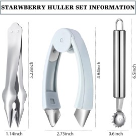 Boao 4 Pieces Strawberry Huller Tomato Corer Top Stem Remover Tool [IMAGE]