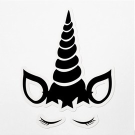 Decal Stickers of Unicorn with Star Crown Premium Indoor (No Waterproof) Vinyl Decal Stickers for Laptop Phone Accessory Helmet Car Window Mug Tuber Cup Door Wall Decoration ANDVER3d6378bBL