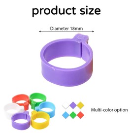 Pack of 60 Poultry Bands, Chicken Rings, Plastic Poultry Leg Rings for Chickens, Ducks, Chickens, Pigeons, Small Animals, 6 Colours, Easy to Distinguish