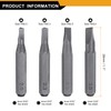 sourcing map 4pcs 2.0-3.0 Triangle Screwdriver Bit Set 5/32" Hex