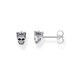 Thomas Sabo H2111-643-11 Unisex Skull Stud Earrings 925 Sterling Silver Pack of 2, Precious metal, Cubic Zirconia