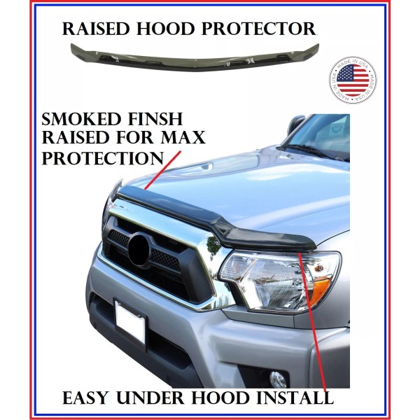 707MOTORING Bug Shield - SMOKED Hood Protector Guard FOR Toyota