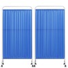 GODNOEI 2 Panel Privacy Screen Room Dividers with Lockable Caster
