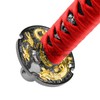 EZAUTO WRAP 26cm Red Black Shift Knob Samurai Sword Alloy