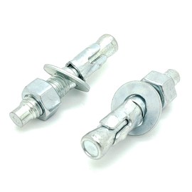 Eight (8) 3/8" x 2-1/4" Zinc Plated Wedge Anchor Bolts | Heavy Duty (BCP977)