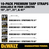 DEWALT DXBC3001021 Black/Yellow 21" Rubber Tarp Straps, 10 Pack