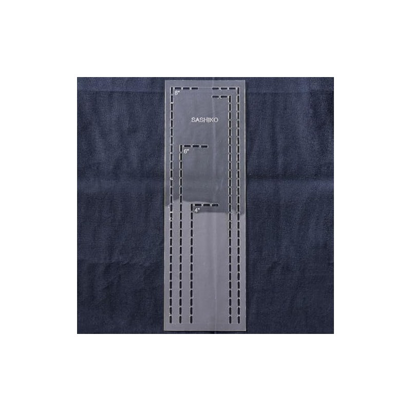 SASHIKO Template Border Ruler - Upto 4 6 8IN Double