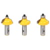 YONICO Edge Forming Router Bits Set 3 Bit 3/8-Inch 1/2-Inch