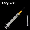 100Pack 2.5ml 2.5cc Disposable Plastic Syringes with 25Ga, Individually Sterile