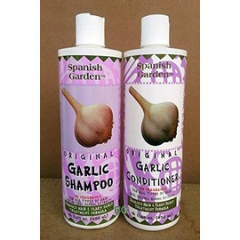 Garlic Shampoo & Conditioner Set by Spanish Garden 16 Oz Each