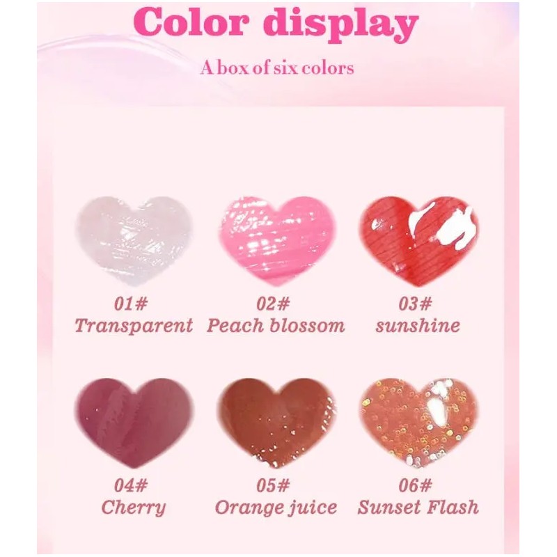 Set De Cuidado Labial Hidratante Glossy Liquid Lip Oil Gloss
