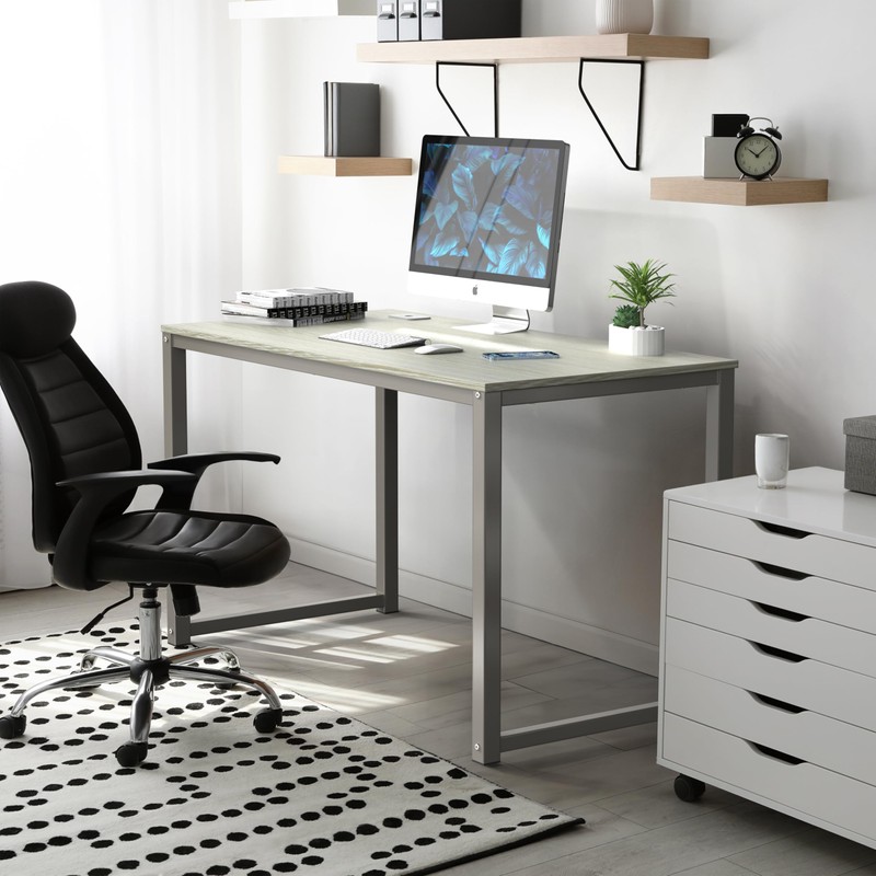 SHW 48-Inch Commercial-Grade Office Computer Desk, Maple