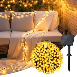 cshare LED Illumination Light, Solar LED String Light, Solar Illumination Light, 5M 50 LED, Solar Light, Outdoor, IP65 Waterproof, 8 Light Modes, Fairy Light, Christmas Tree Light, Camping Garland