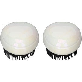 2 Cepillos para el Cuero Cabelludo, Masaje de Dientes Redondos Suaves, Peine Portátil con Forma de Huevo, Promueve la Circulación Sanguínea, Escenarios Aplicables, Material ABS,
