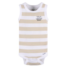 Gerber Baby Boy's Multi-Pack Sleeveless Onesies Bodysuit, Coastal