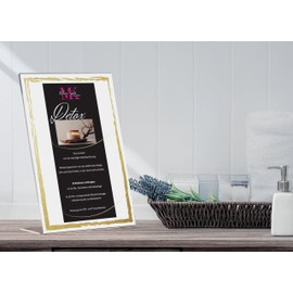 SIGEL DP614 High-Quality Writing Paper, Printer Paper, Card "Golden Frame", A4, 50 Sheets, Motif on Both Sides, 200 g, Certificate Paper, Made from Sustainable Paper