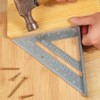 7" Triangle Ruler Protractor Measuring Tool, Aluminum Square Carpenter Layout
