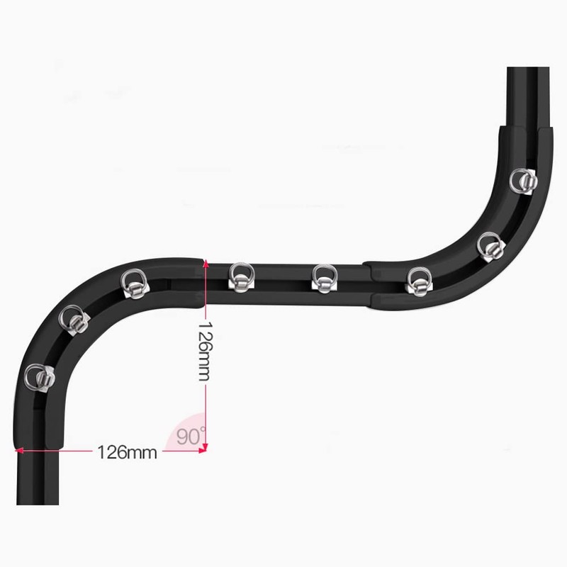 ZSHINE Curtain Single Tracks Heavy-Duty Curtain Rails 90 Degree Connector