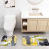 Britimes 3Pcs Bathroom Sets, 72" x 72" Grey Yellow Contemporary
