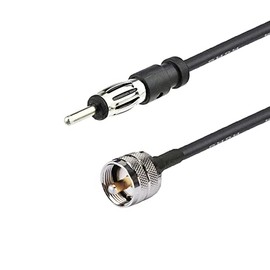 supmory UHF Male to AM/FM Male Adapter RG174 Coax Cable 12 inches for Radio Antenna