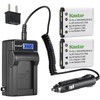 Kastar 2-Pack Battery and LCD AC Charger Compatible with Praktica