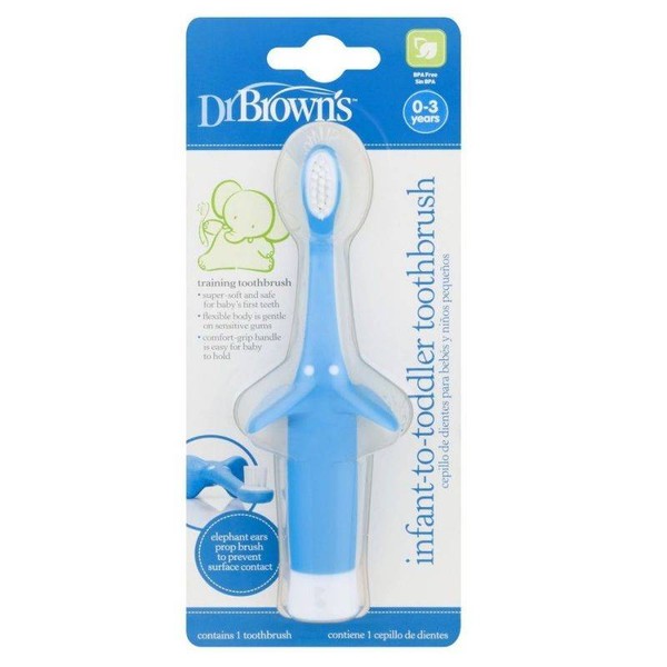 DR. BROWN'S INFANT TO TODDLER TOOTHBRUSH 0-3y BLUE