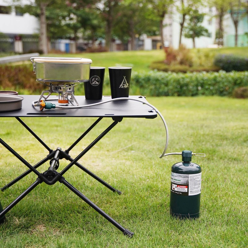 Jeebel Camp 24inch Propane Canister to Threaded Camping Stove Adapter