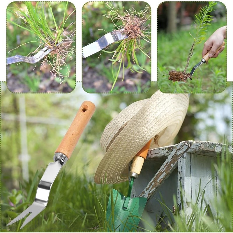 Ieron 2 Pcs Hand Weed Remover Tool Garden Manual Weed