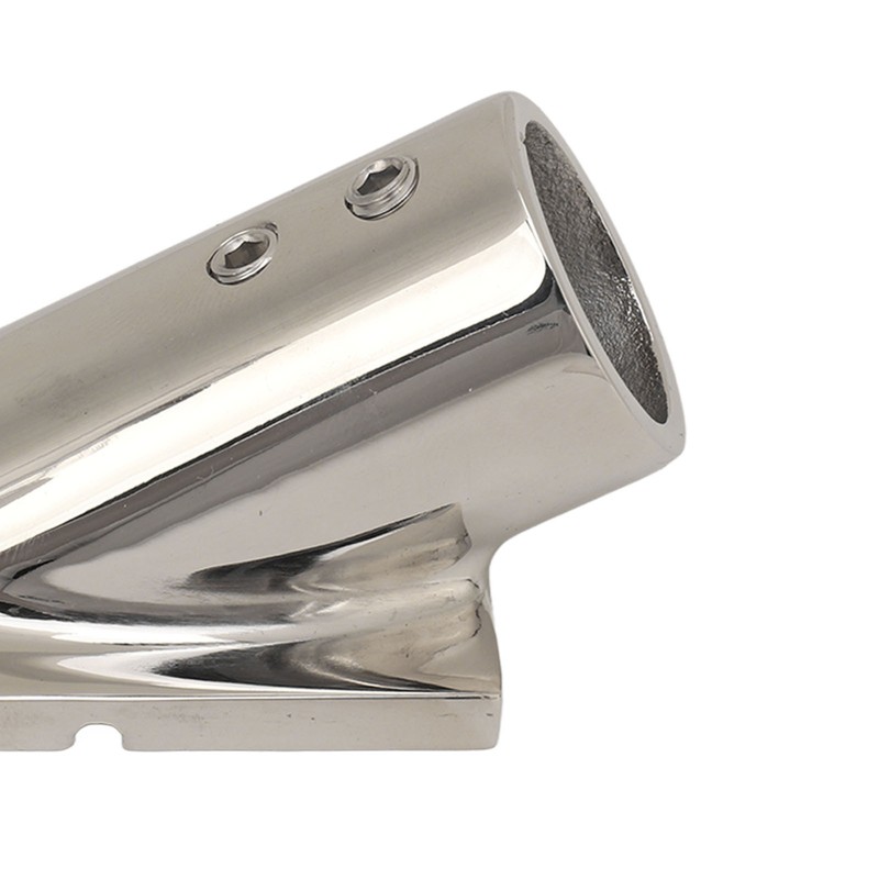 Boat Tube Base Rectangular 316 Stainless Steel Handrail Tube Base
