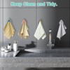 Pletpet 4Pcs Towel Hook Holder Grabber, Drill Free Self Adhesive