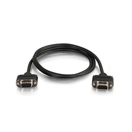 C2G 52180 35ft CMG-Rated DB9 Low Profile Null Modem F-F - Serial - 35 ft - 1 x DB-9 Female Serial - 1 x DB-9 Female Serial - Shielding - Black