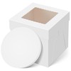 Kootek Cake Box with Board Drum, 8x8x8 Inches Tall Bakery