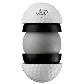 Vice Pro Golf Balls, Shade Orange Red, with Duro White Glove, Left Hand | High Compression for Medium Speed Swings, 3-Piece, Urethane Cover, for Distance and Control | with Signature Series Tees