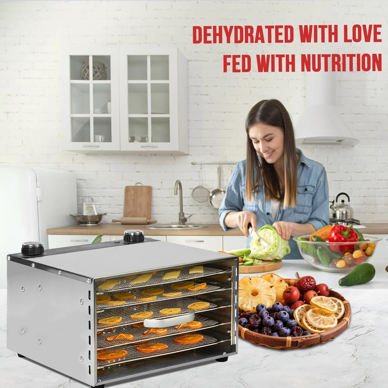 Empculd Food Dehydrator - 5 Stainless Steel Trays Dryer Machine