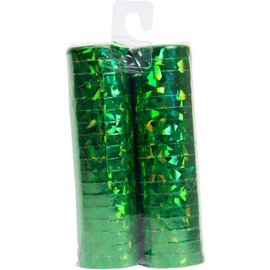 Folat 65812 Streamers Green Holographic 2 Rolls of 18 Snakes 4 m Long
