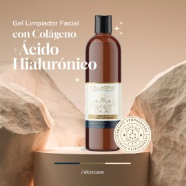 Gel Limpiador Facial 480 ml Colágeno + Vitamina C + Ácido Hialurónico Todo Tipo de Piel