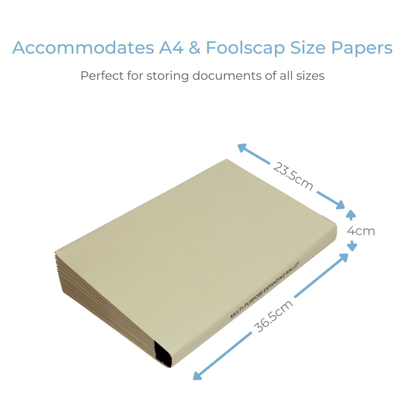 Cathedral Products Multi-Purpose 16 Pocket Manila Expanding File