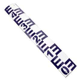 Enamel Water Level Gauge, Portable 19.68 Inch Blue Staff Gauge for Measuring Water Levels in Pools, Reservoirs, and Hydrological Studies, Clear Scale Markings