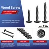 #8 x 1-1/4" Wood Screw 250Pcs Alloy Steel Standard Thread
