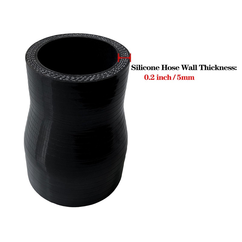Haturmyko ID 2.5" to 3.5" Silicone Reducer Coupler Hose, 3"