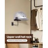 CHADWICK Black Wall Mount Hat & Wig Display Stand -