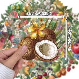 BSITSSS 100 Stück Obst Aufkleber, Tomaten Erdbeeren Gurken Scrapbook Stickers Aesthetic, Tropische Früchte Vintage Sticker für Scrapbook Wasserflaschen Laptops Party Gefallen Reisekoffer Journal