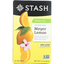 Stash Meyer Lemon Blossom Herbal Tea, Tea Bags, 20-Count Boxes (Pack of 6)
