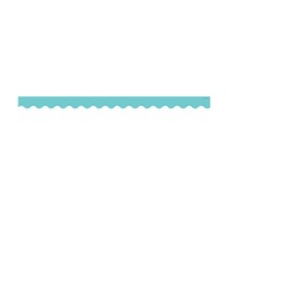 Light Turquoise Scalloped Border Trim