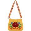 YZXDORWJ Embroidered Cotton Handbag for Women Mexican Tote Bag Floral